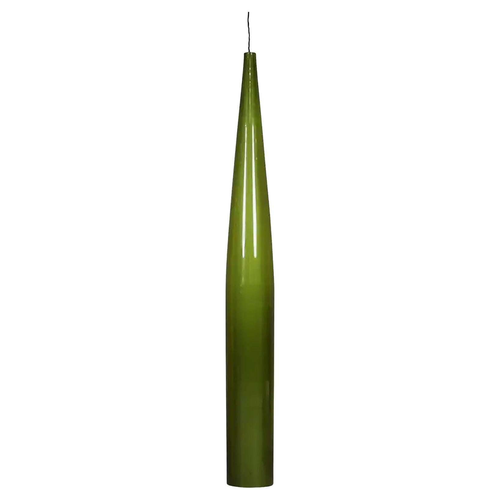 Lampada a sospensione in vetro di Murano del XX secolo di Alessandro Pianon per Vistosi, Verde in vendita