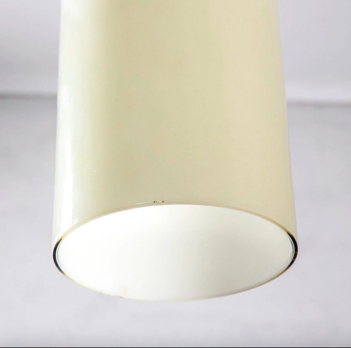 Italian 20th Century Alessandro Pianon Murano Glass Pendant Lamp for Vistosi, Yellow For Sale