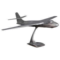 Vintage 20th Century Aluminium Model of a Vickers Valiant Bomber Airplane, c.1970