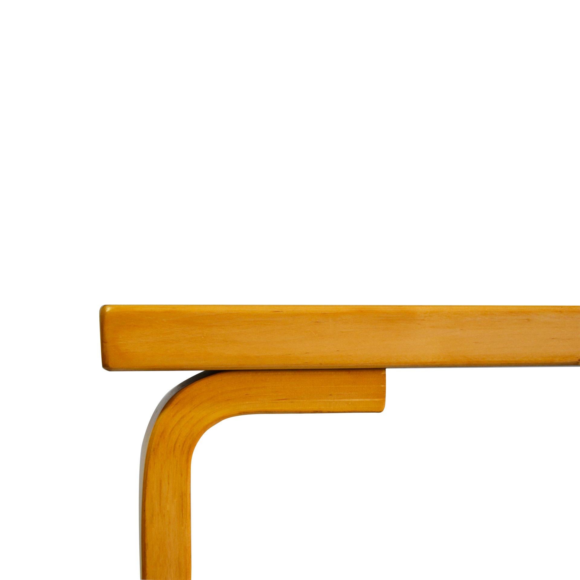 Finnish 20th Century Alvar Aalto Consolle Mod. 95 for Artek in Birch Wood and Laminate