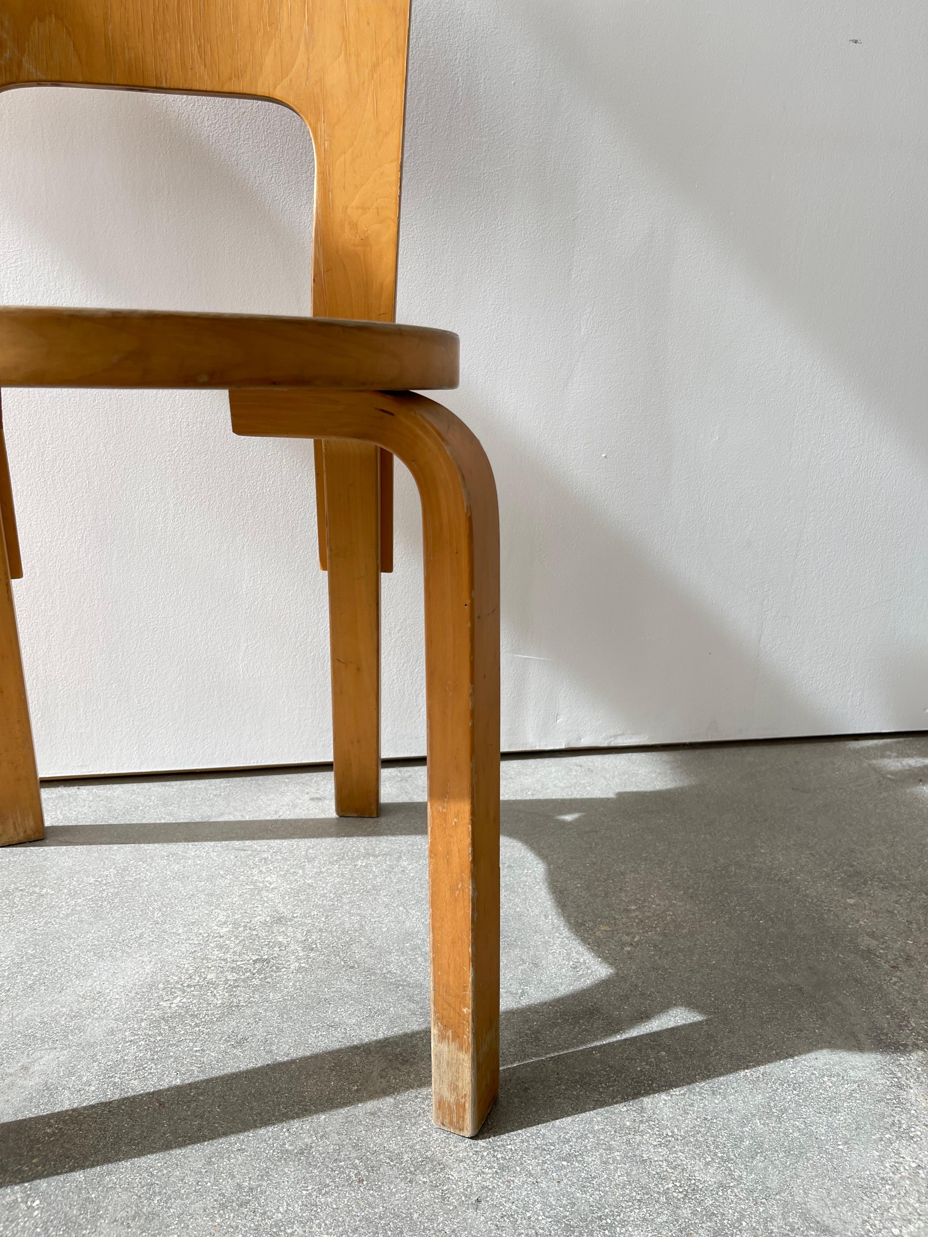 20th Century Alvar Aalto Model 66 Chair For Sale 10