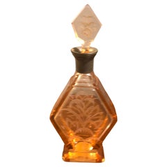 20th Century, Amazing Amber Crystal Perfume Bottle, Italy 1950