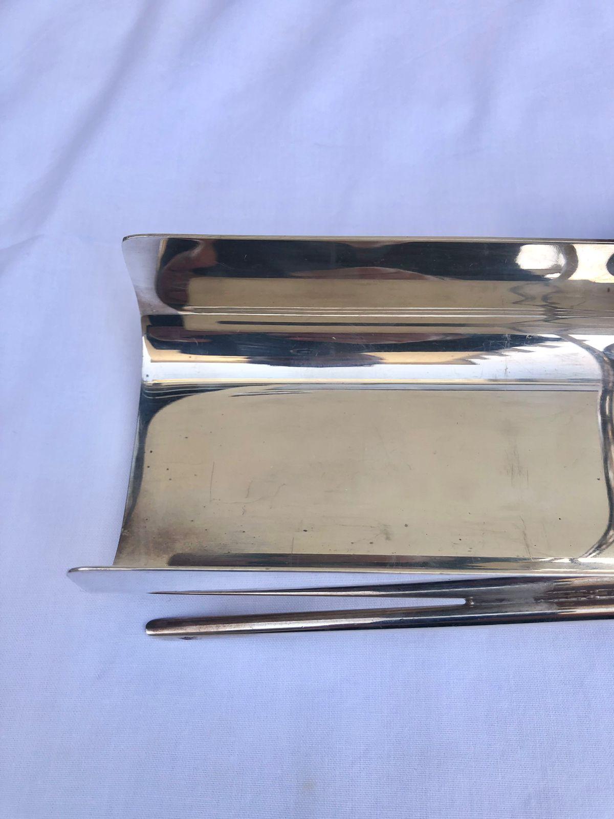 20Th Century, Amazing, Christofle silver-plated breadstick holder. France 1950 2