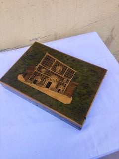 20ème siècle, Incroyable boîte Aldo Tura moderne du milieu du siècle en parchemin décoré.