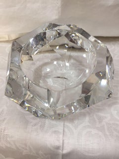 20th Century Amazing, Modern, French Faceted Ashtray in Baccarat Crystal