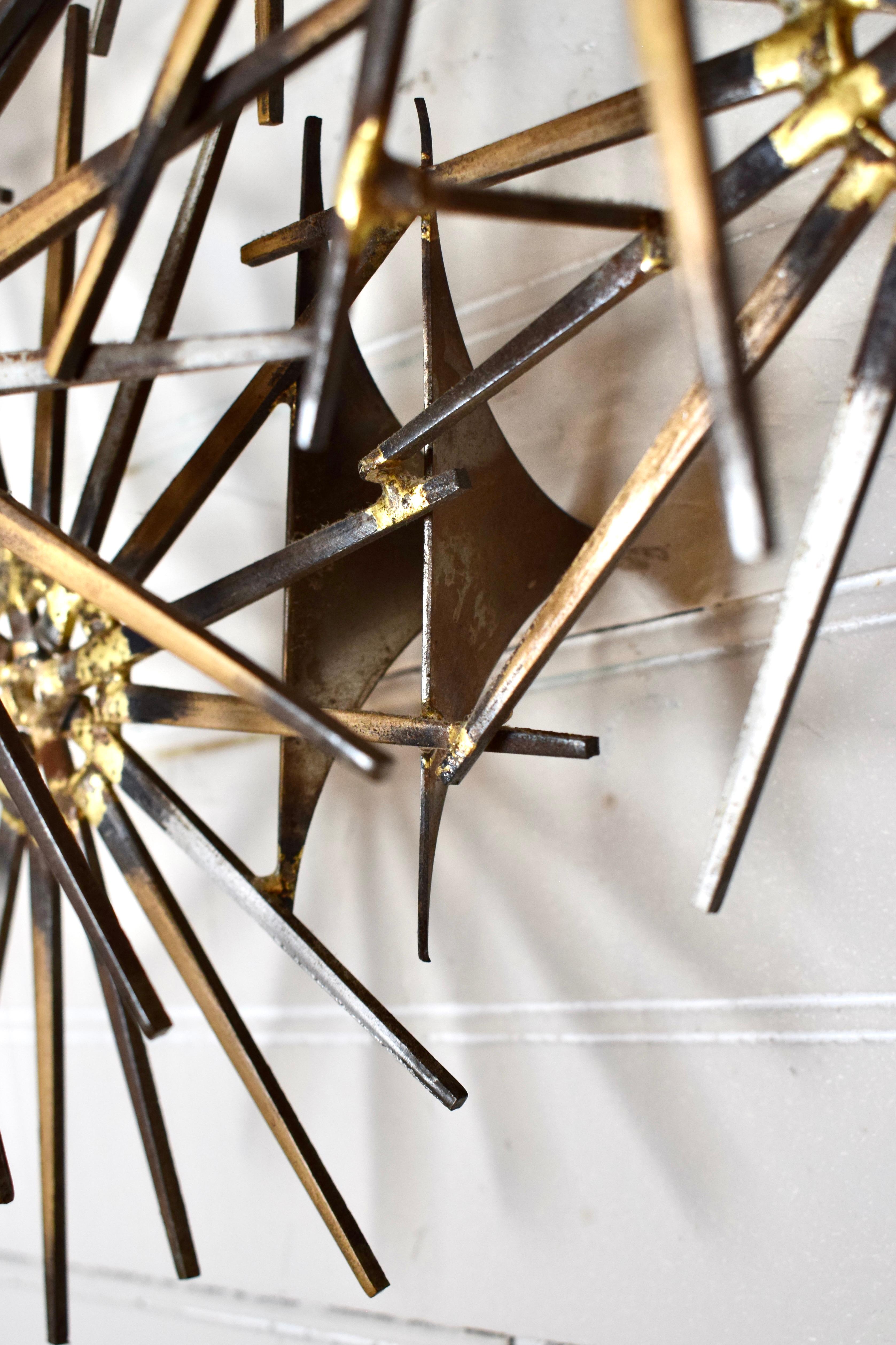 Sculpture murale abstraite en métal en forme d'étoile du 20e siècle par Marc Weinstein en vente 2