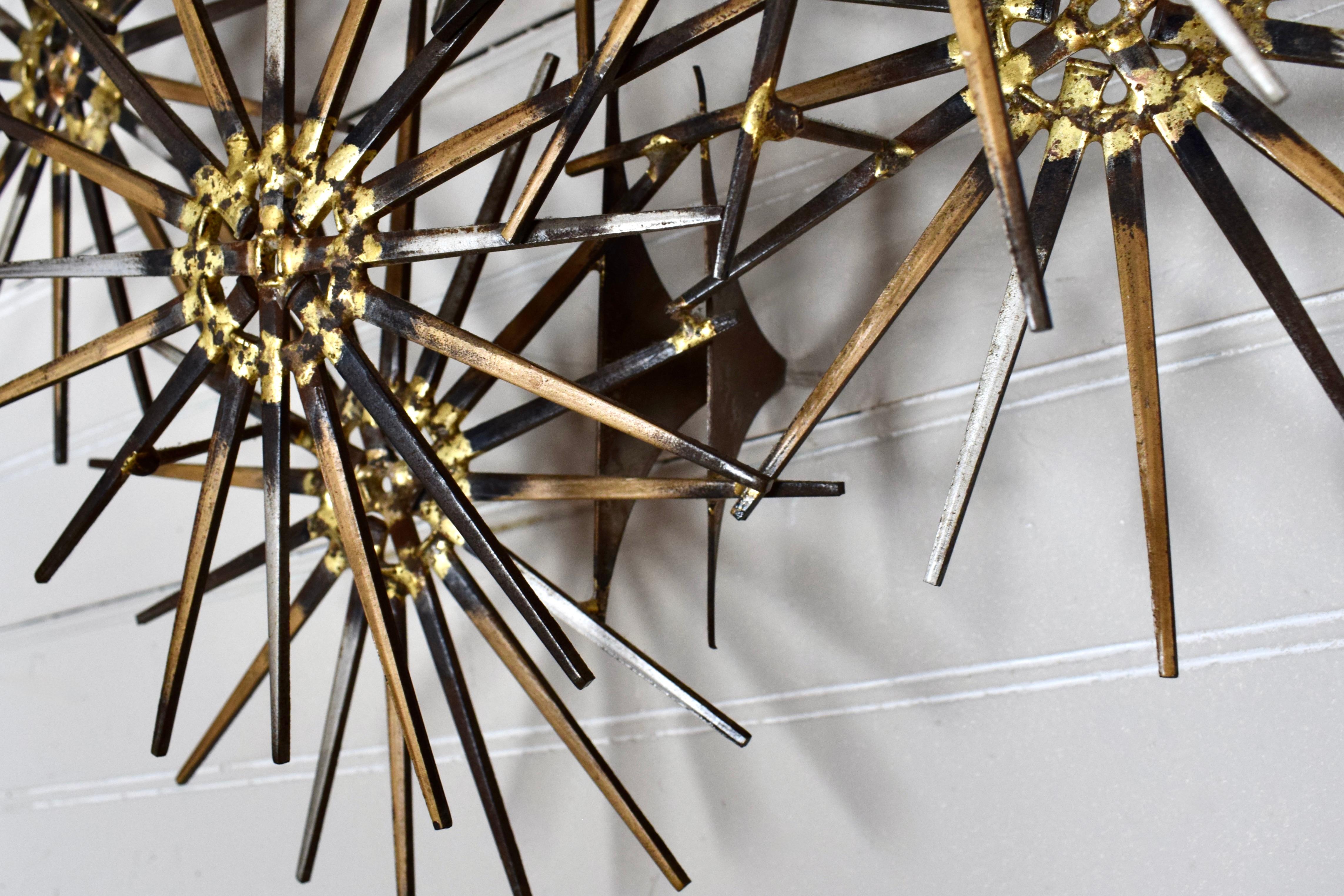 Sculpture murale abstraite en métal en forme d'étoile du 20e siècle par Marc Weinstein en vente 1