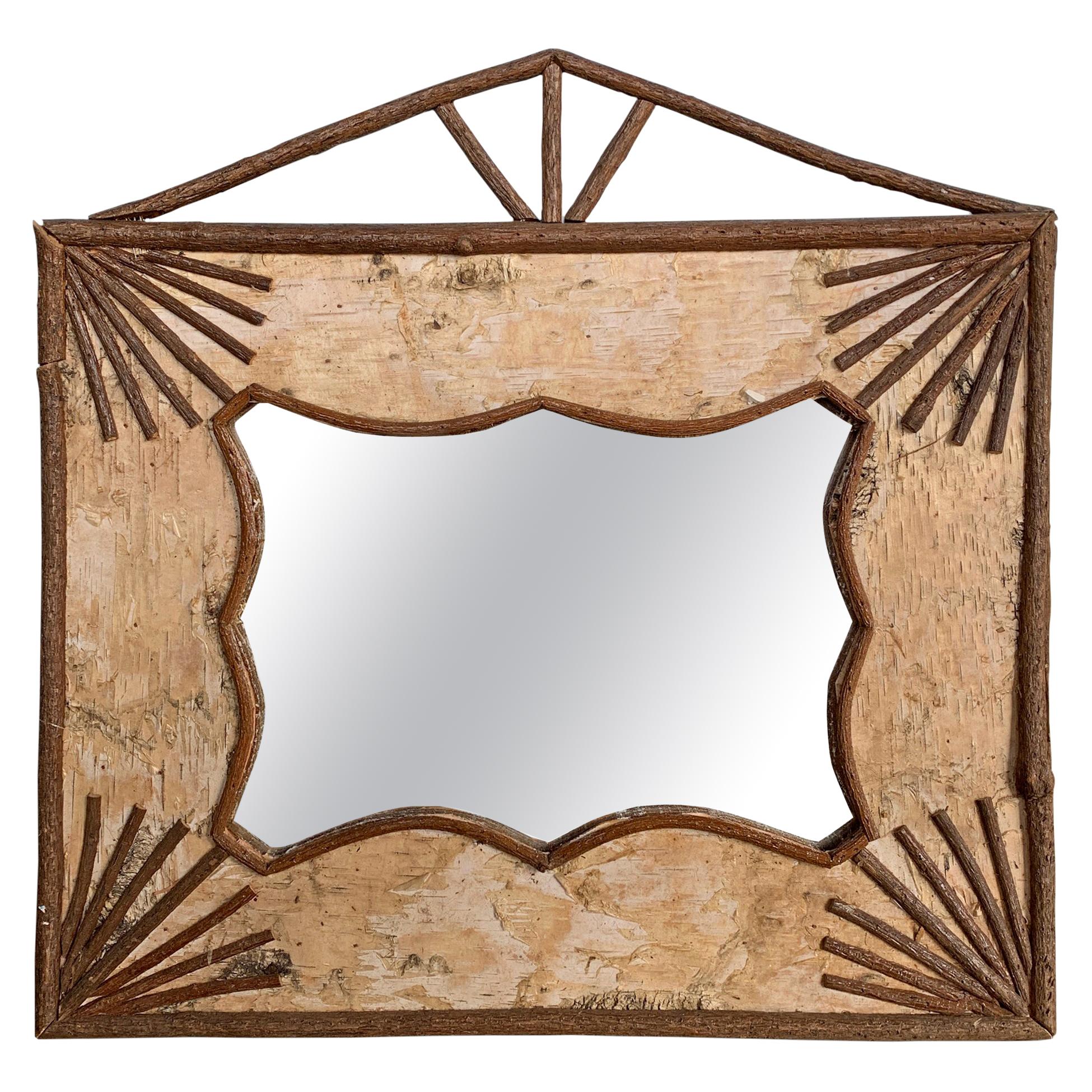 20th Century American Adirondack-Style Mirror