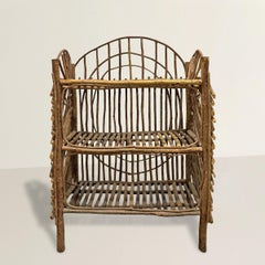 Estantería americana del siglo XX estilo Adirondack