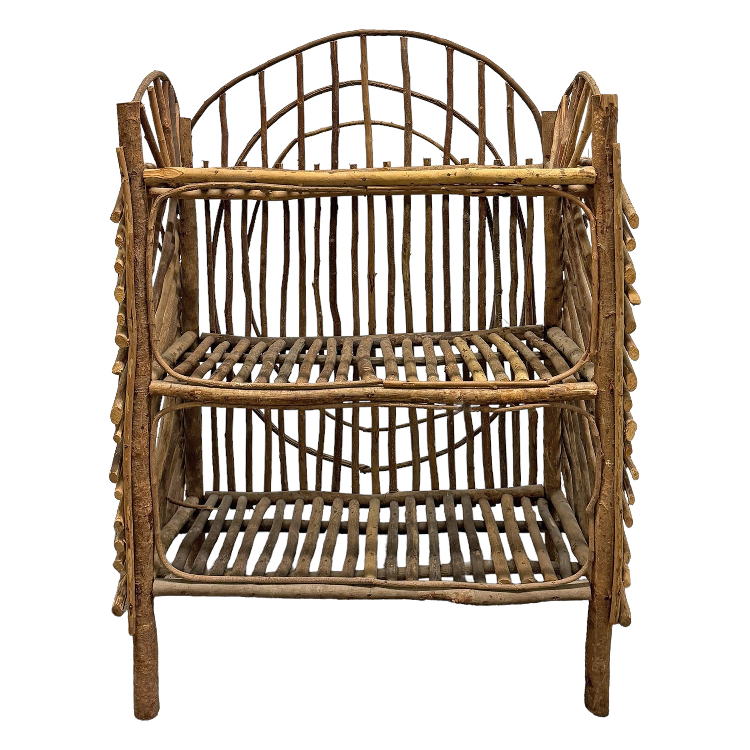 20th Century American Adirondack-Style Shelving Unit
