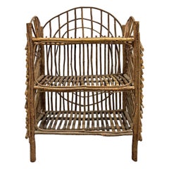 Estantería americana del siglo XX estilo Adirondack