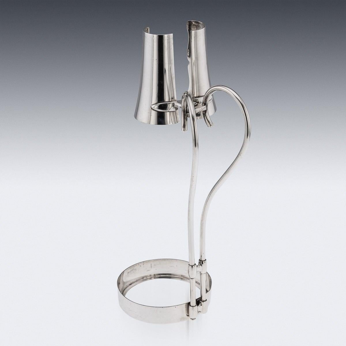 Altro Portabottiglie da vino in argento massiccio Art Deco americano del XX secolo Cartier c.1920 in vendita