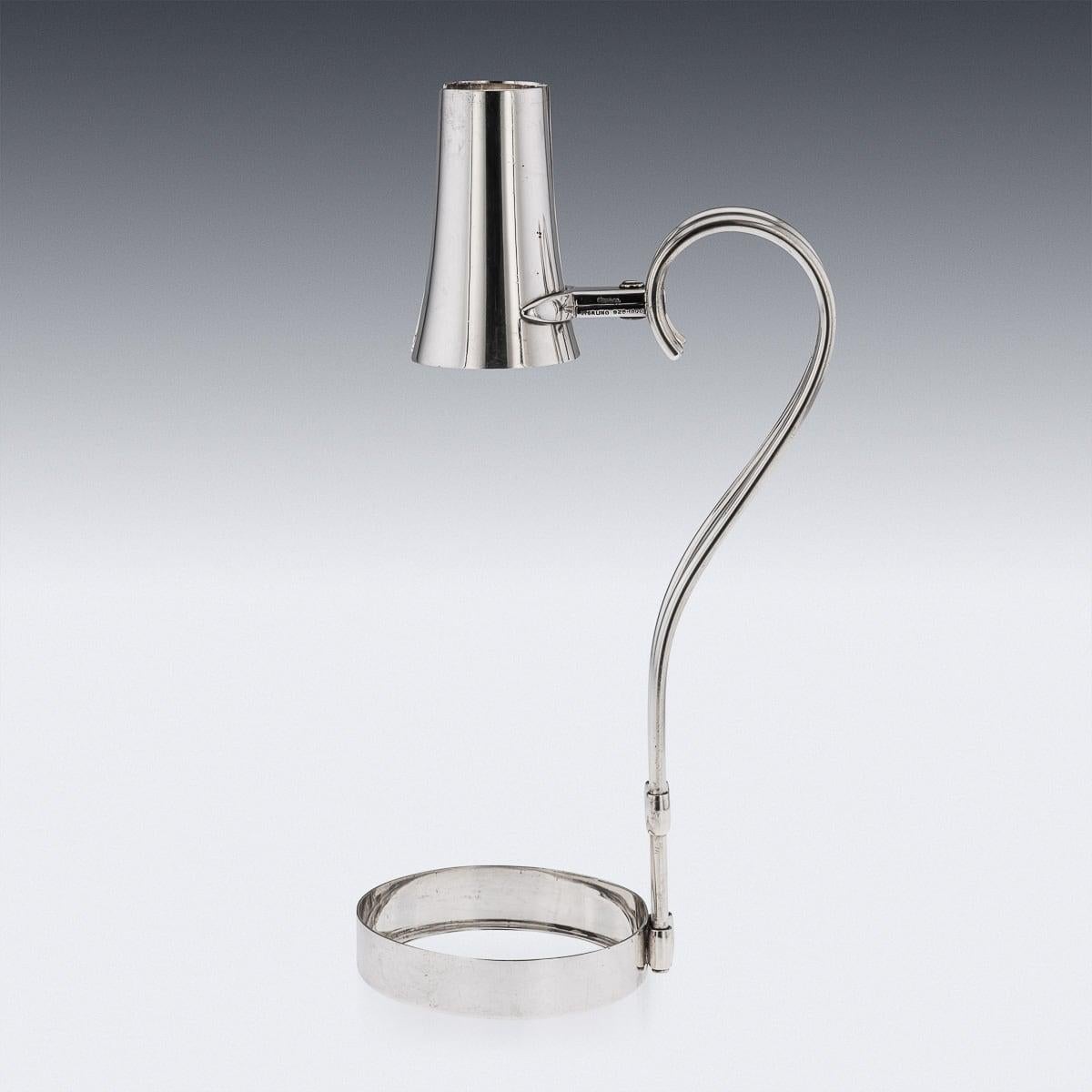 Americano Portabottiglie da vino in argento massiccio Art Deco americano del XX secolo Cartier c.1920 in vendita