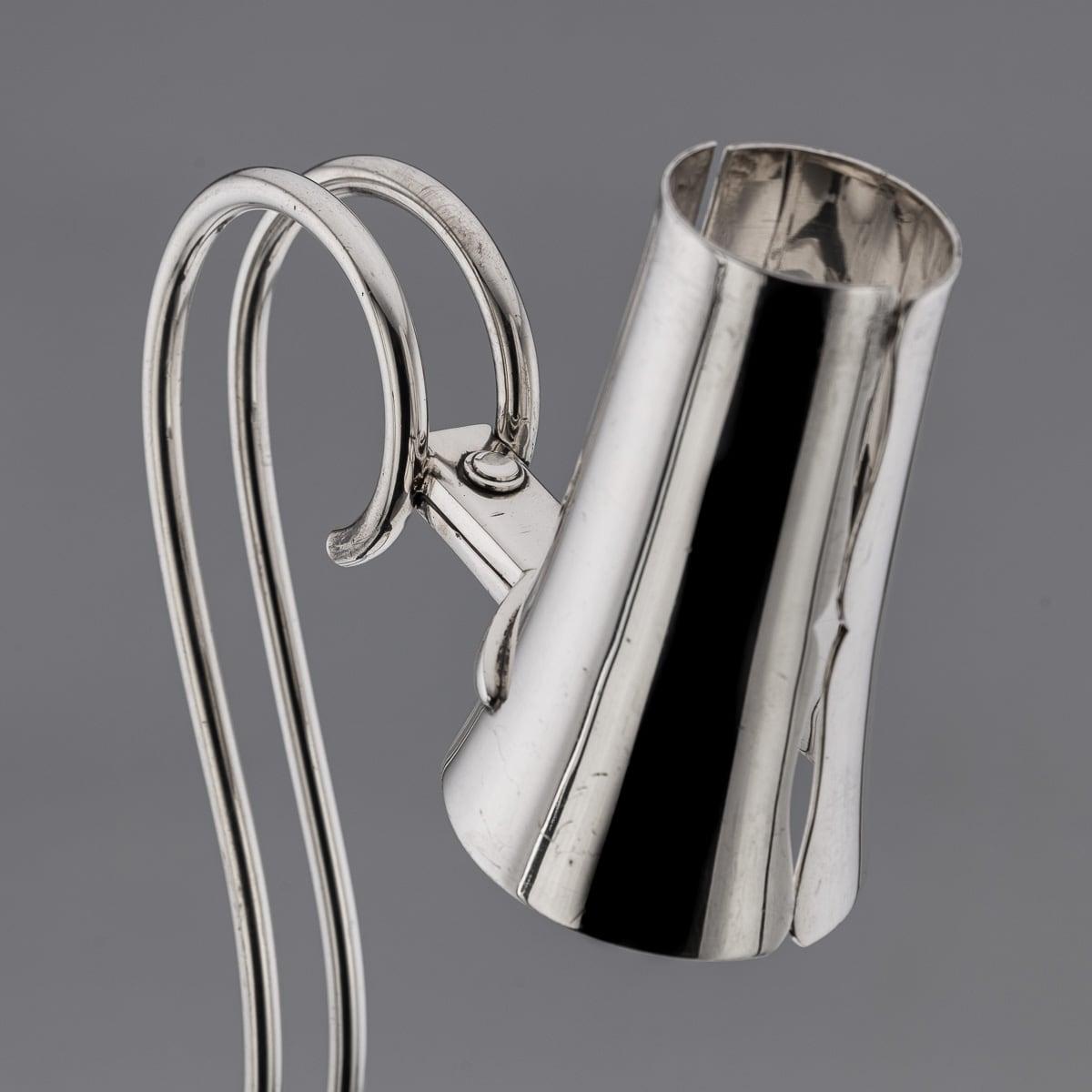 Argento Portabottiglie da vino in argento massiccio Art Deco americano del XX secolo Cartier c.1920 in vendita