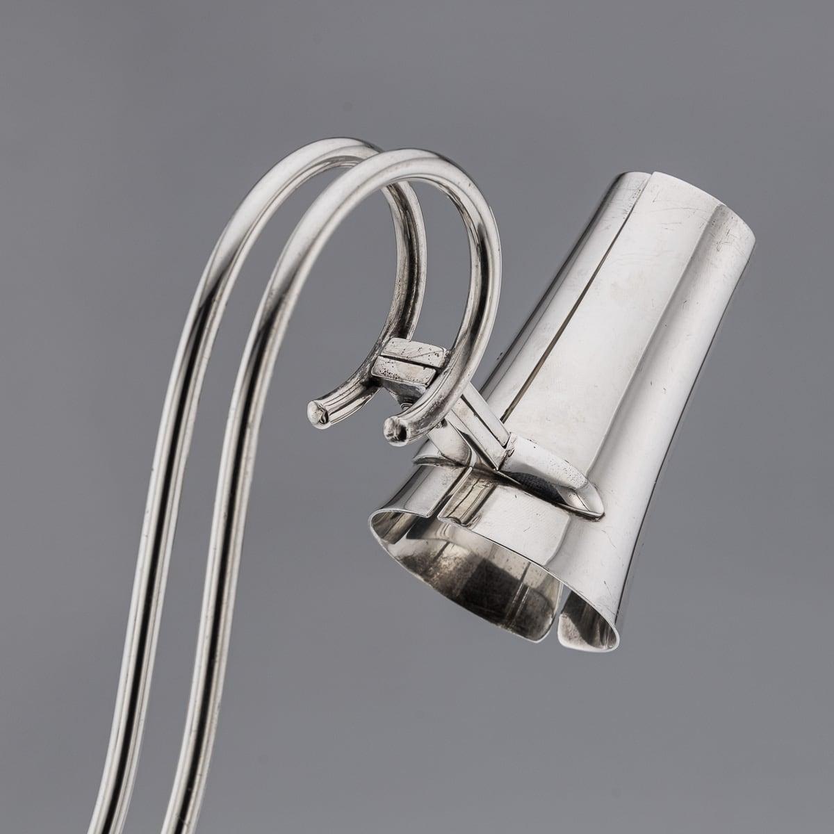Portabottiglie da vino in argento massiccio Art Deco americano del XX secolo Cartier c.1920 in vendita 2