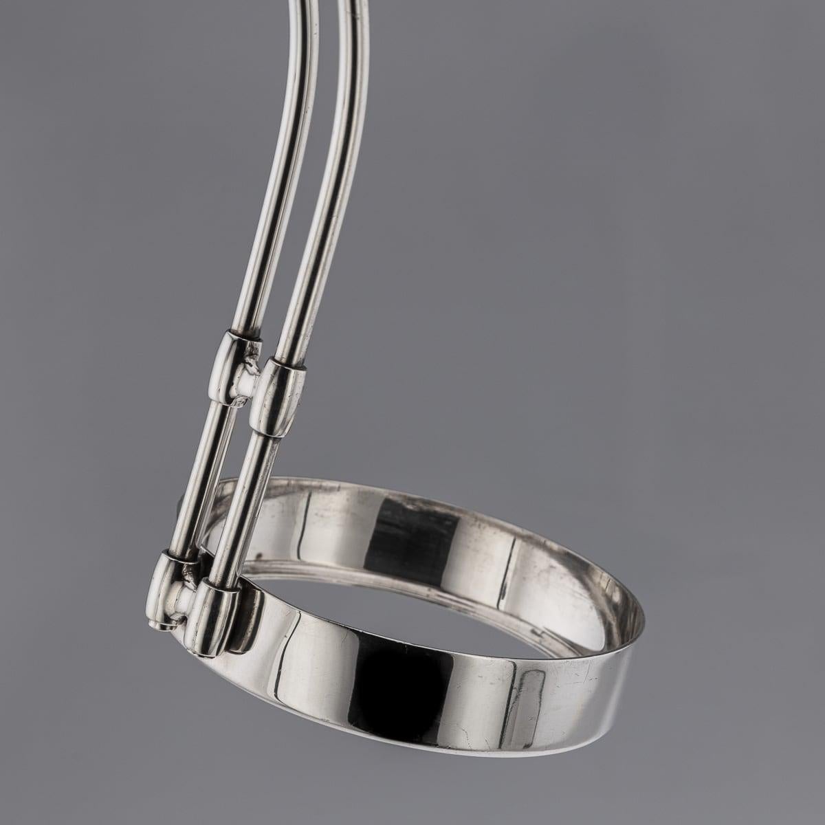 Portabottiglie da vino in argento massiccio Art Deco americano del XX secolo Cartier c.1920 in vendita 3