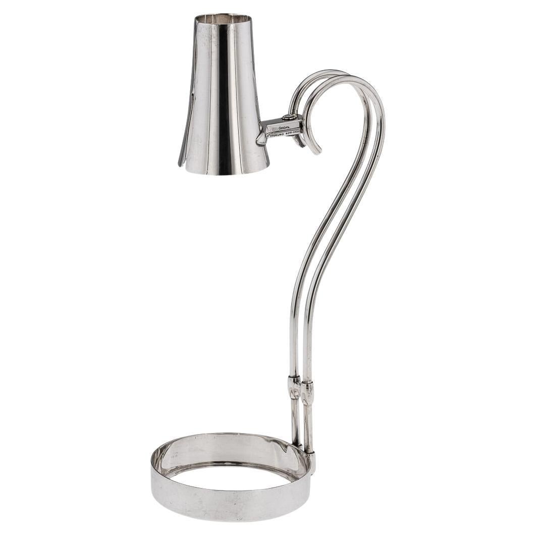20th Century American Art Deco Cartier Solid Silver Wine Bottle Holder c.1920