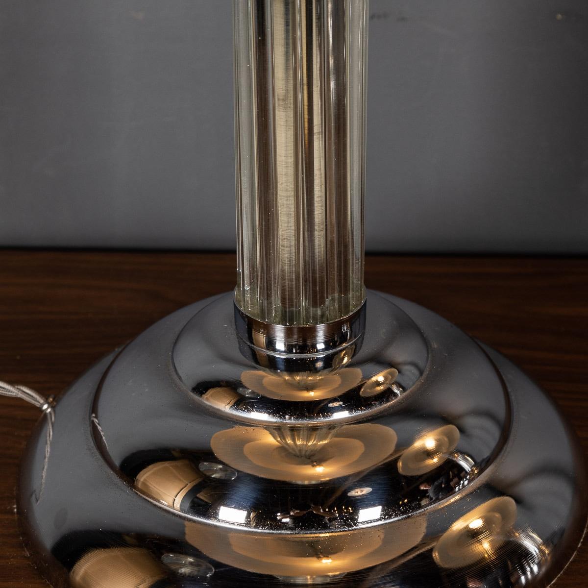 20th Century American Art Deco Pair of Chrome Table Lamps, c.1930 6