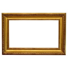 American 18x32 inch Arts and Crafts Hand Carved Picture Frame circa 1915