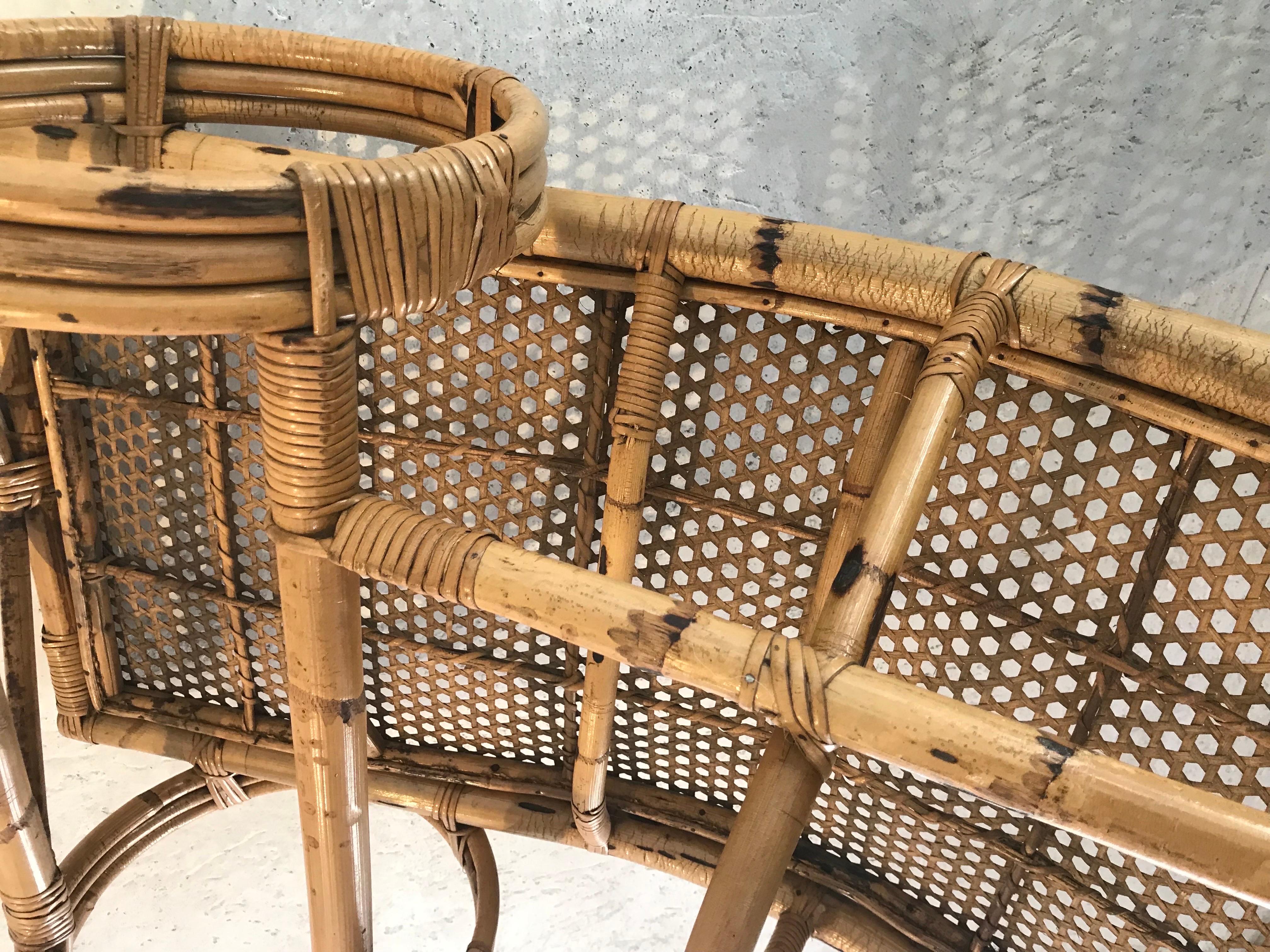 20th Century American Bamboo/Cane Chaise Lounge For Sale 8