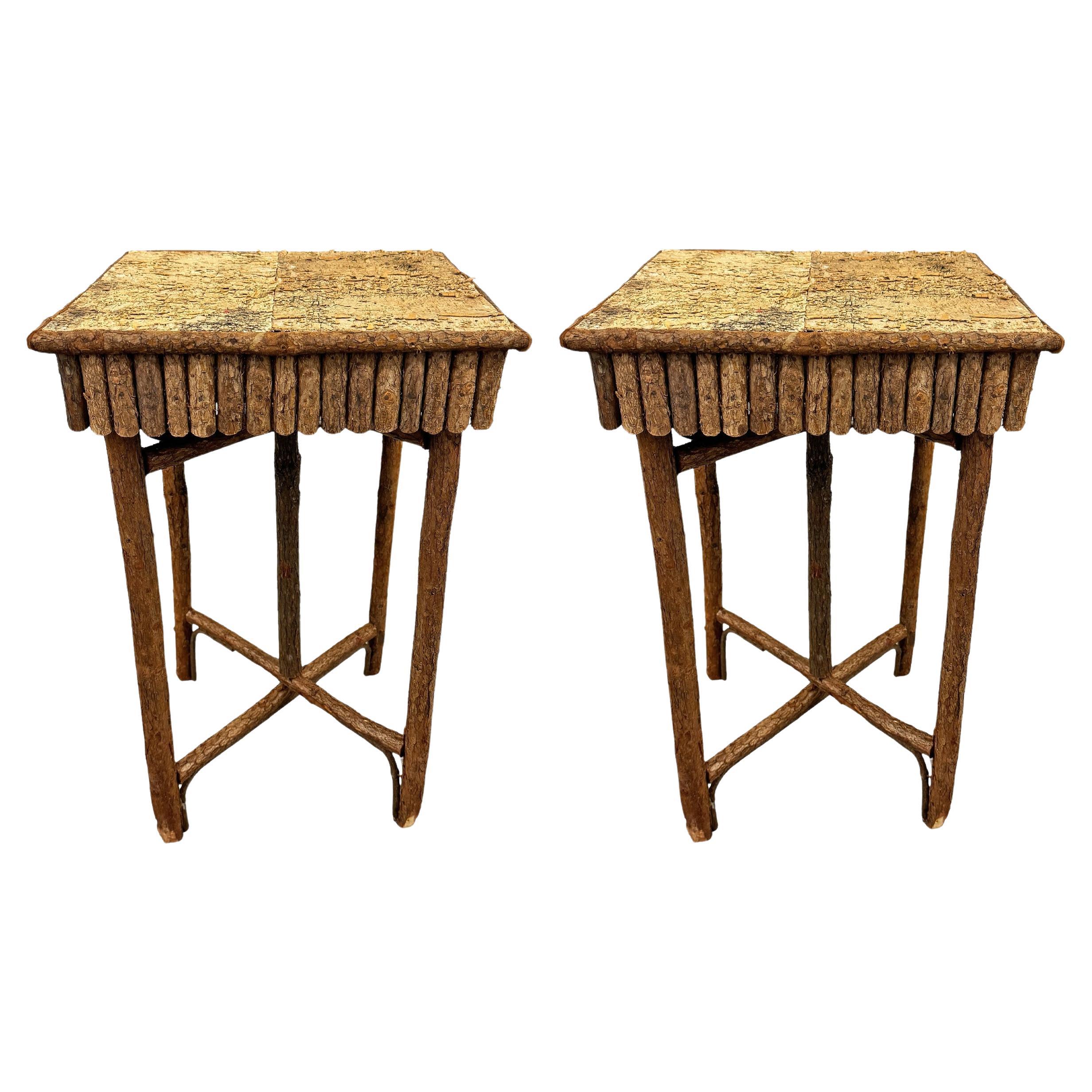 20th Century American Birch Bark Tables