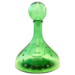 Vintage 20th Century American Blown Glass "American Eagle" Liquor Decanter