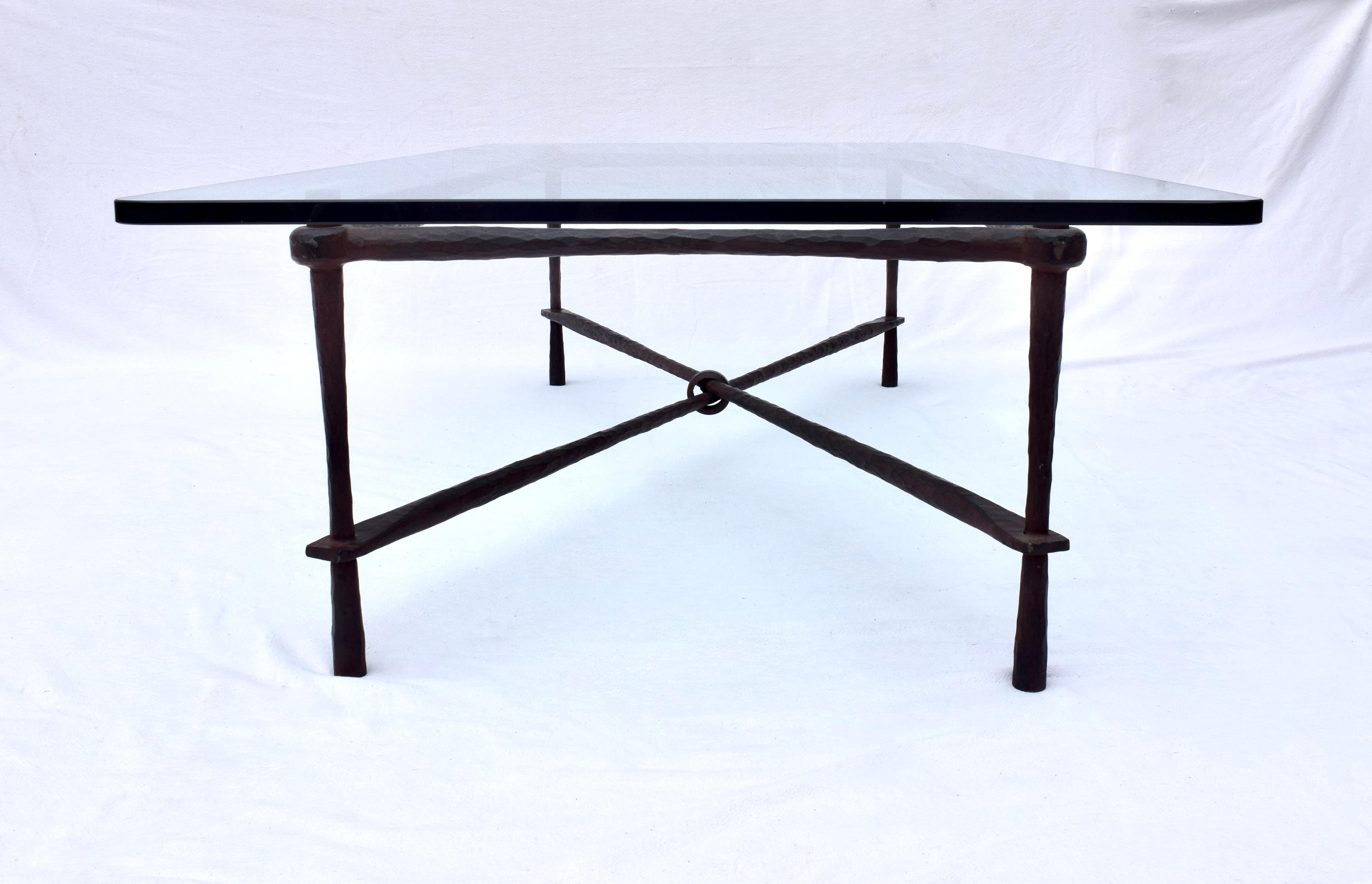 Forged 20th Century American Bronze Coffee Table by Carole Gratale For Sale