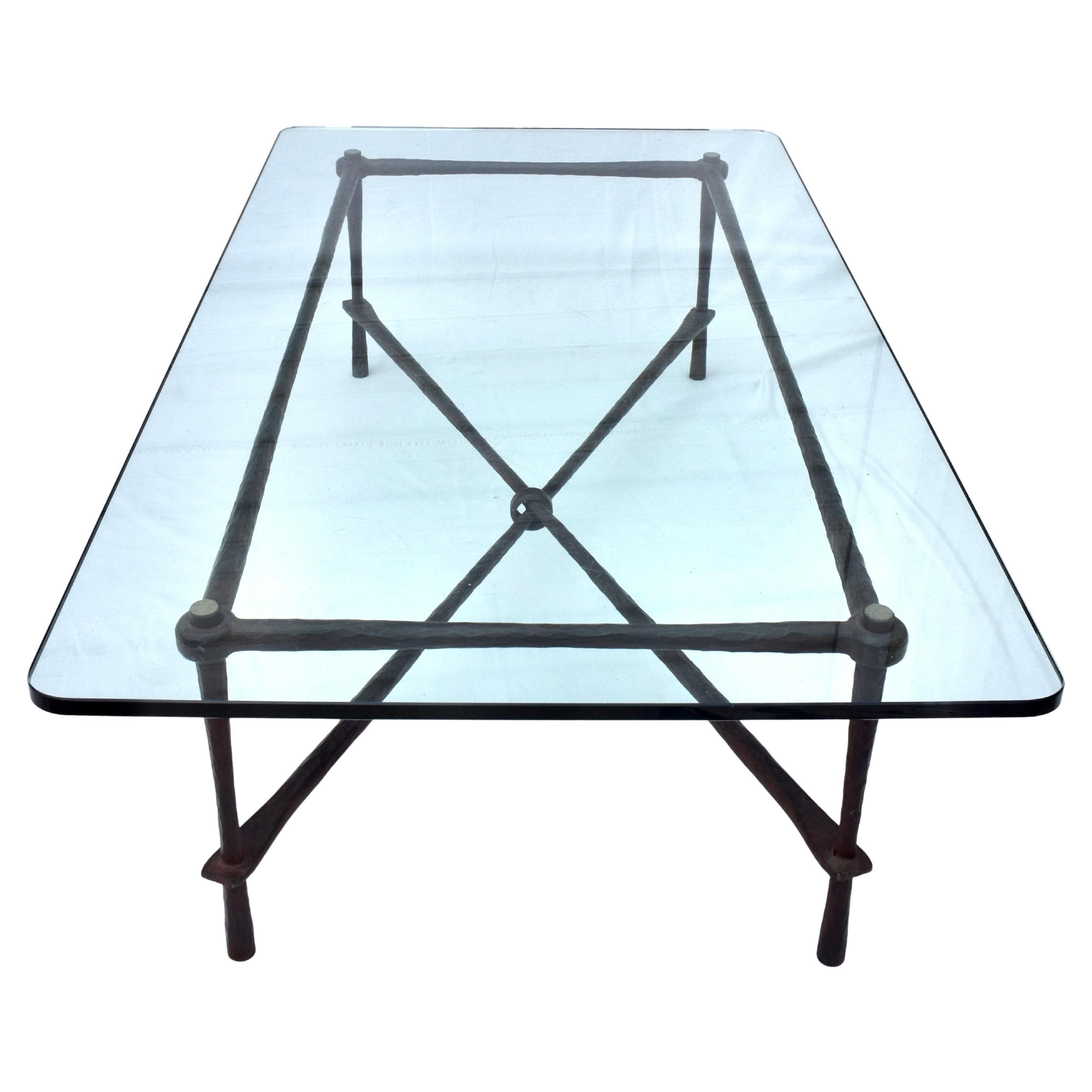 20th Century American Bronze Coffee Table by Carole Gratale For Sale
