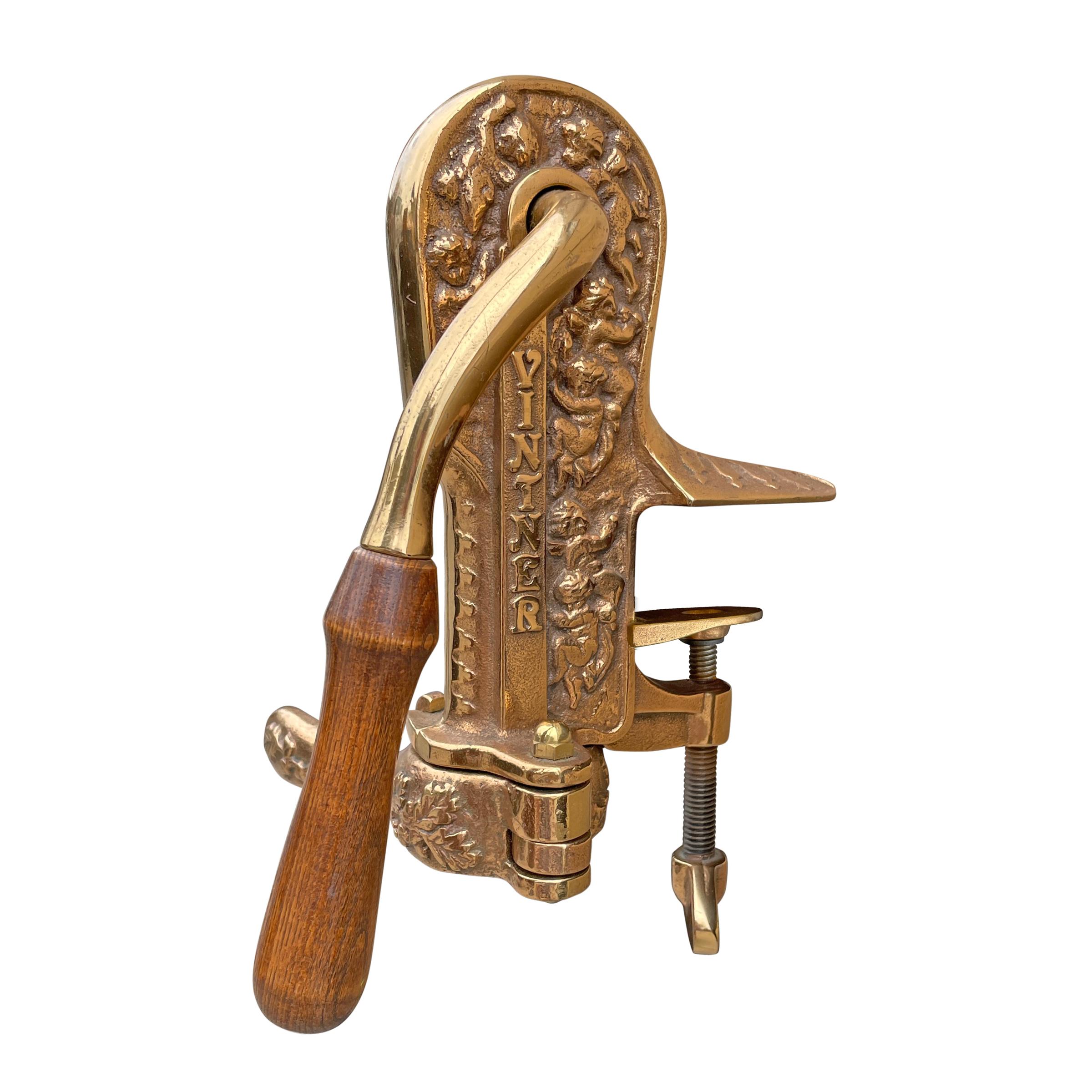 vintage brass corkscrew