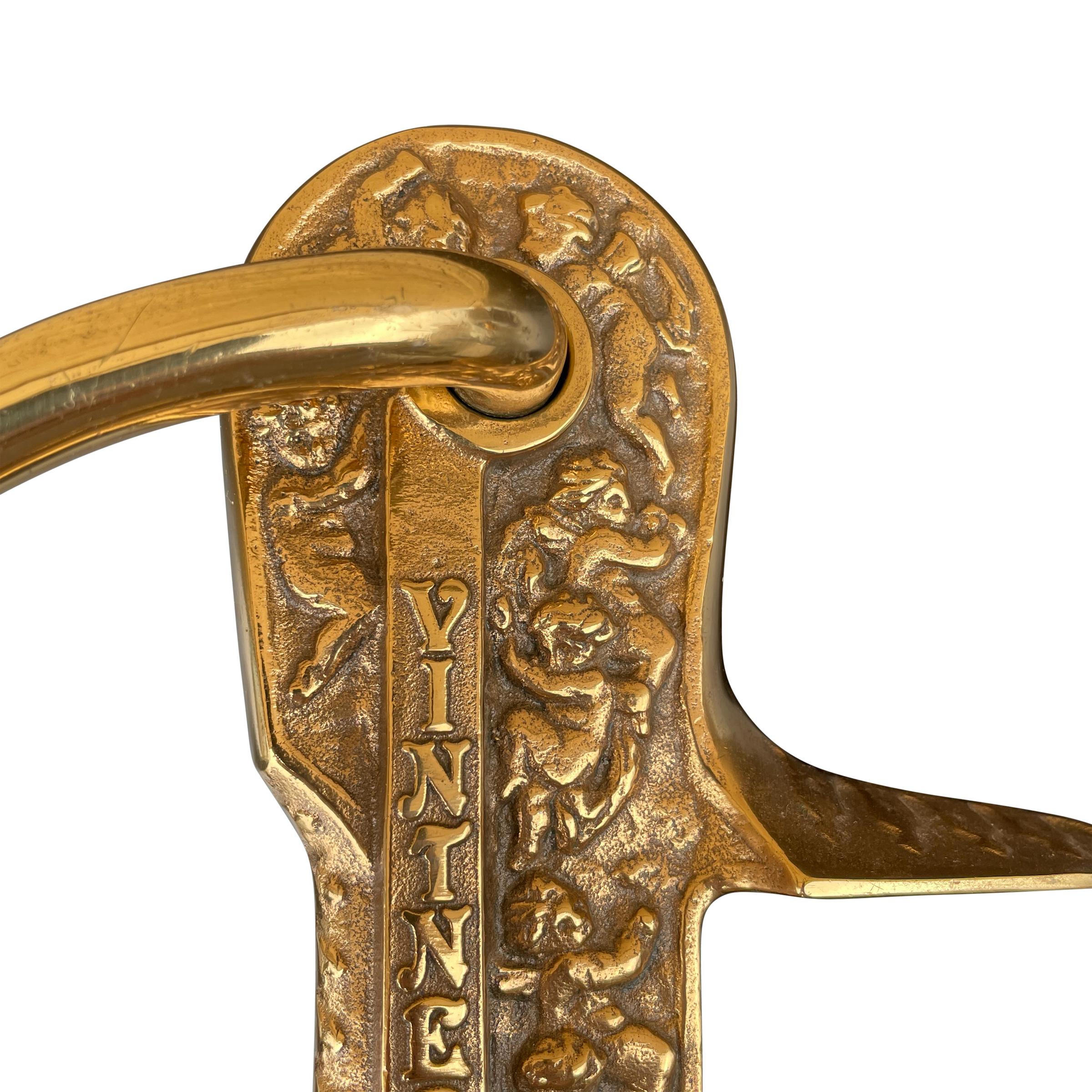 20th Century American Cast Brass Corkscrew 2