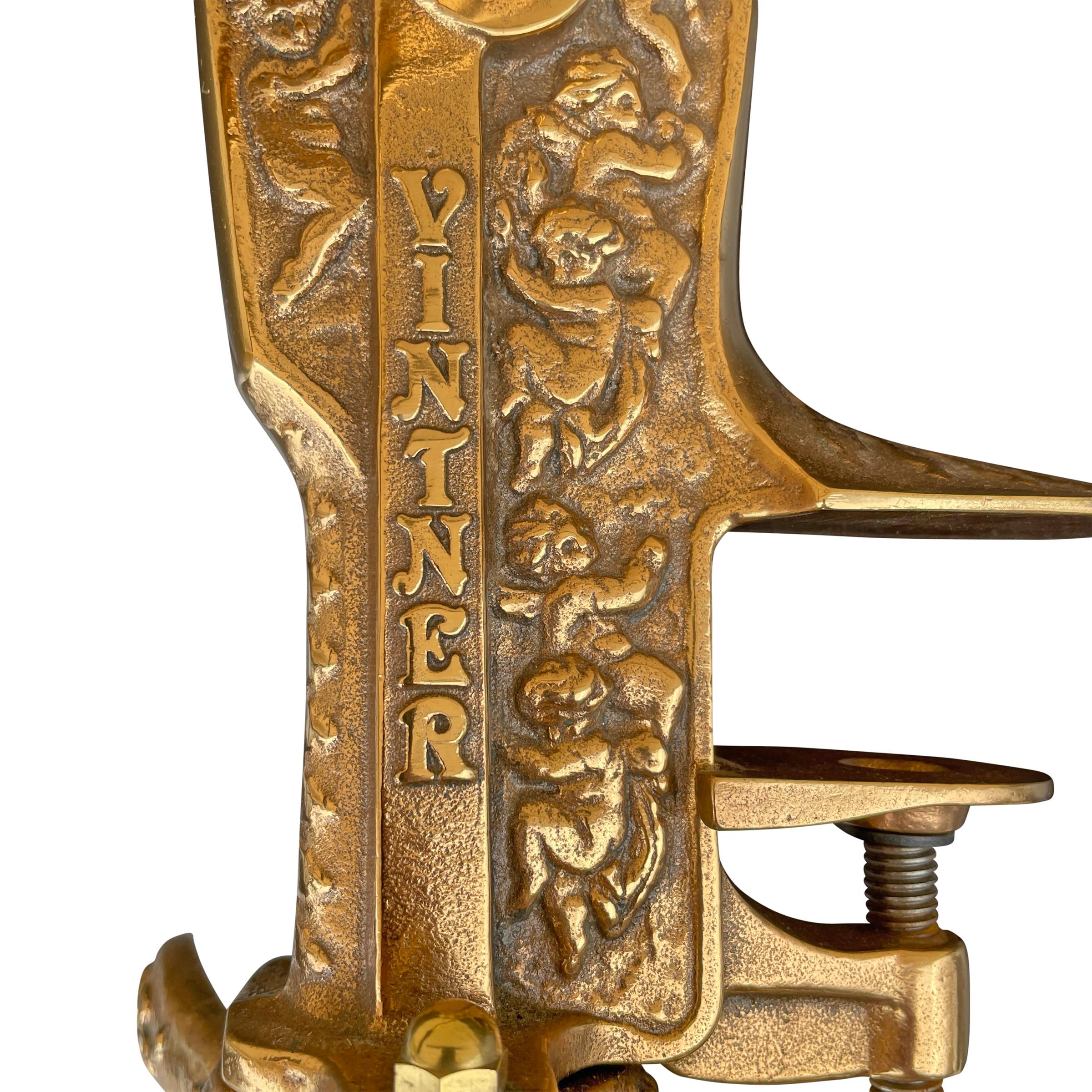 20th Century American Cast Brass Corkscrew 3