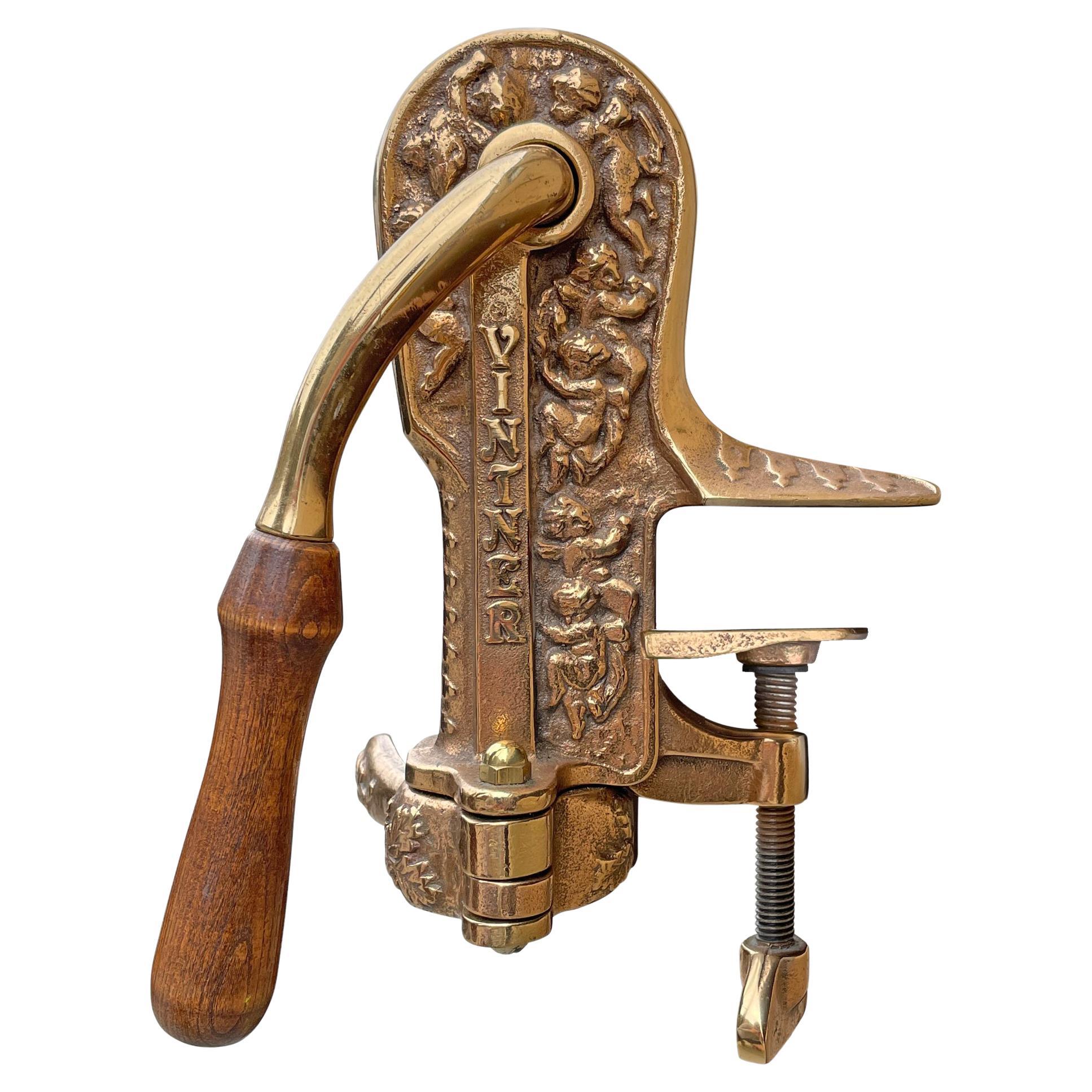 20th Century American Cast Brass Corkscrew