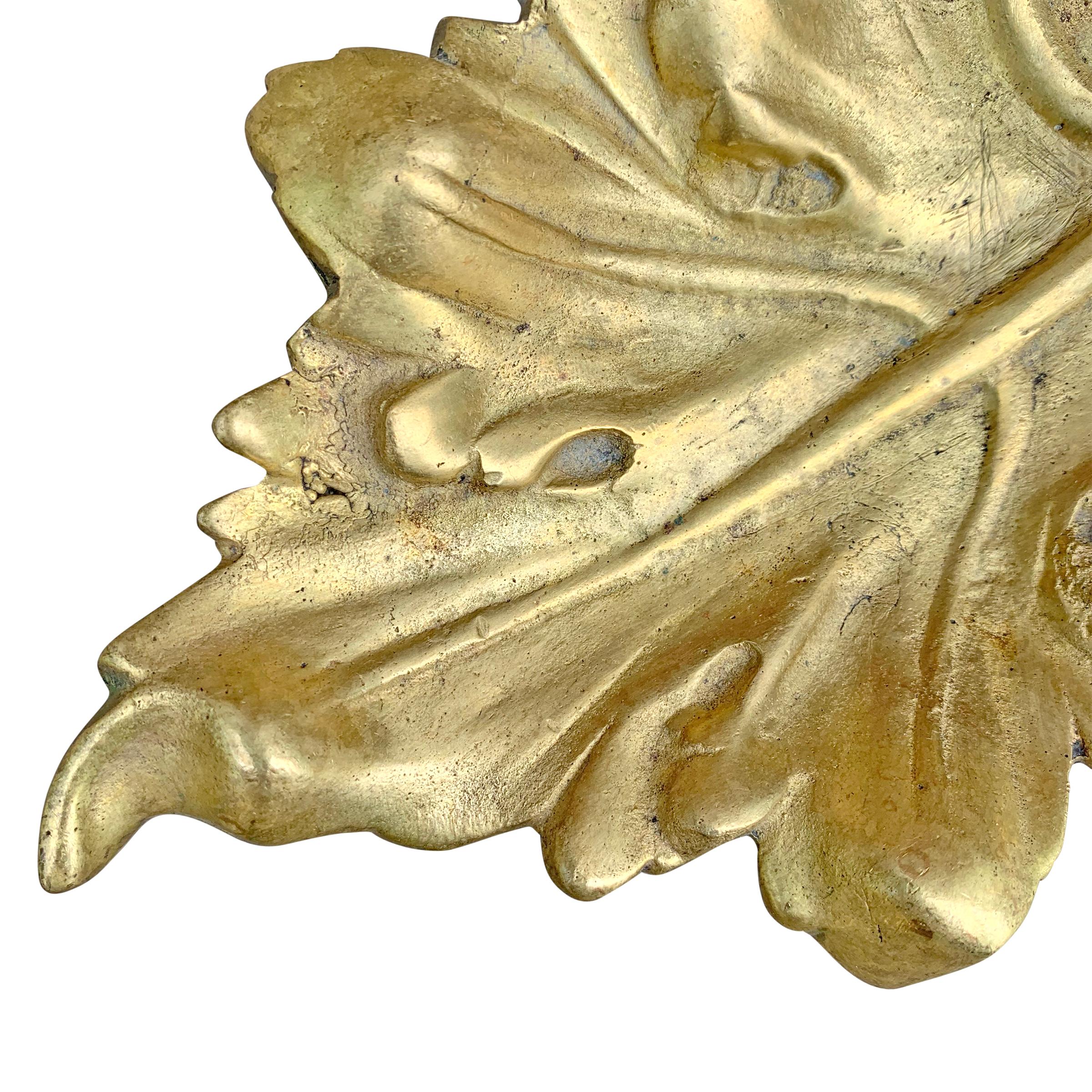 20th Century American Cast Bronze Leaf Dish 1