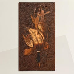 20th Century American Chip Carved Hunt Plaque with Three Mallards