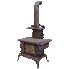 20th Century American Country Iron Stove- Miniature
