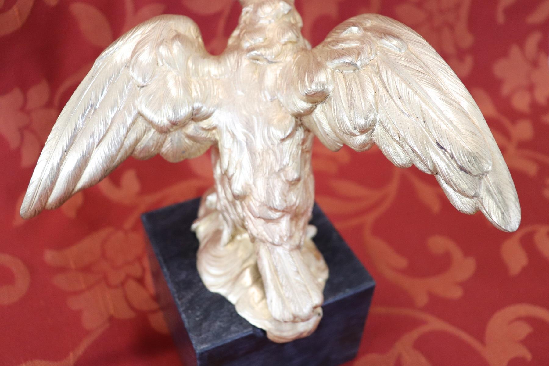 20th Century American Eagle in Gilded Bronze on a Marble Base, 1940s 2