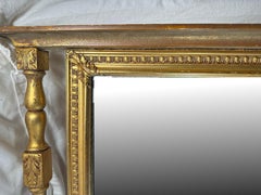 20th Century American Federal Giltwood Overmantel Mirror.