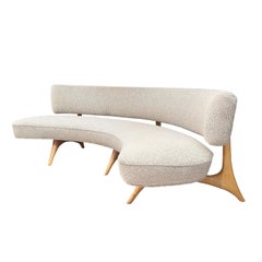 20th Century American Floating Wood Settee - Four Seater Sofa by Vladimir Kagan