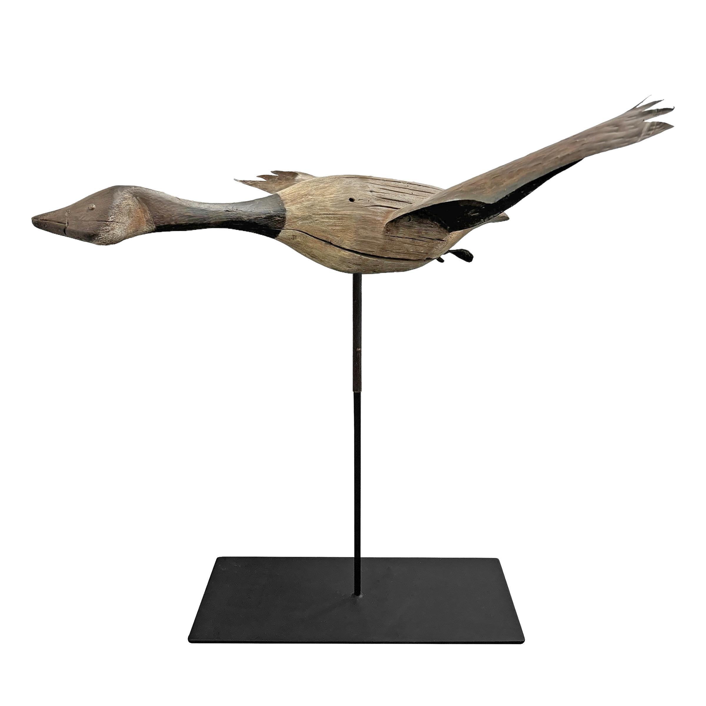 20th Century American Folk Art Canada Goose on Custom Steel Mount For Sale 2