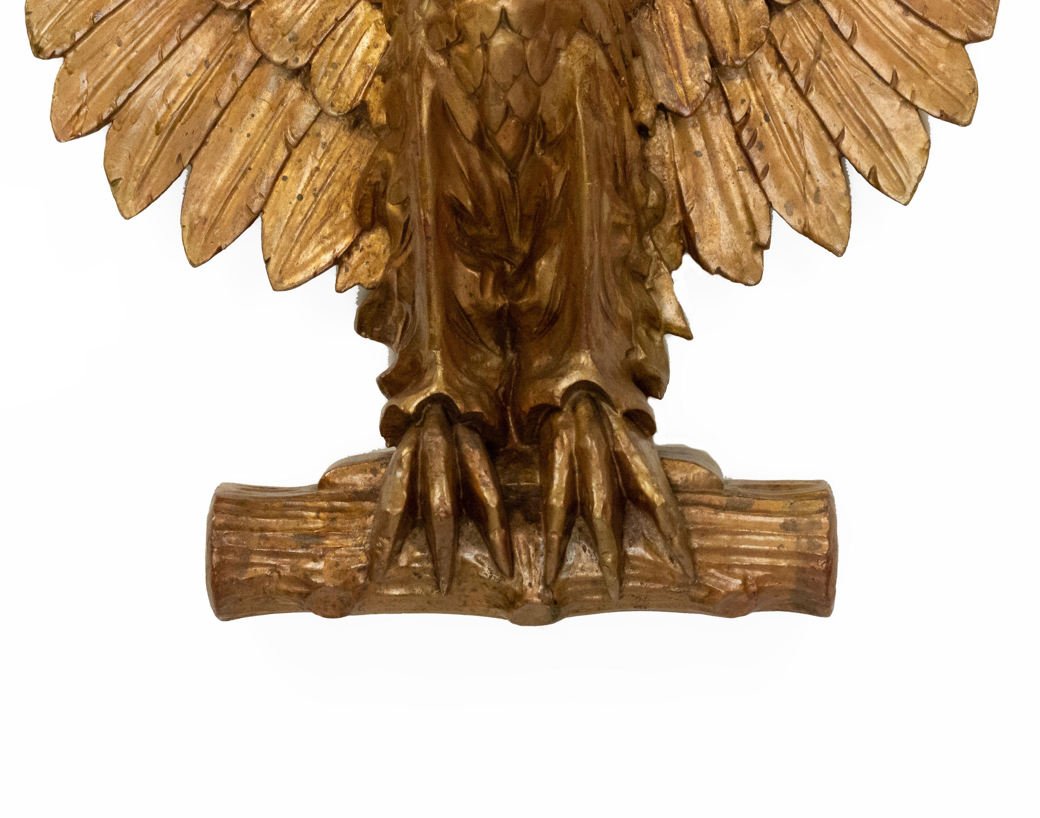 20th-Century American Gilt Carved Eagle Wall Plaque 1