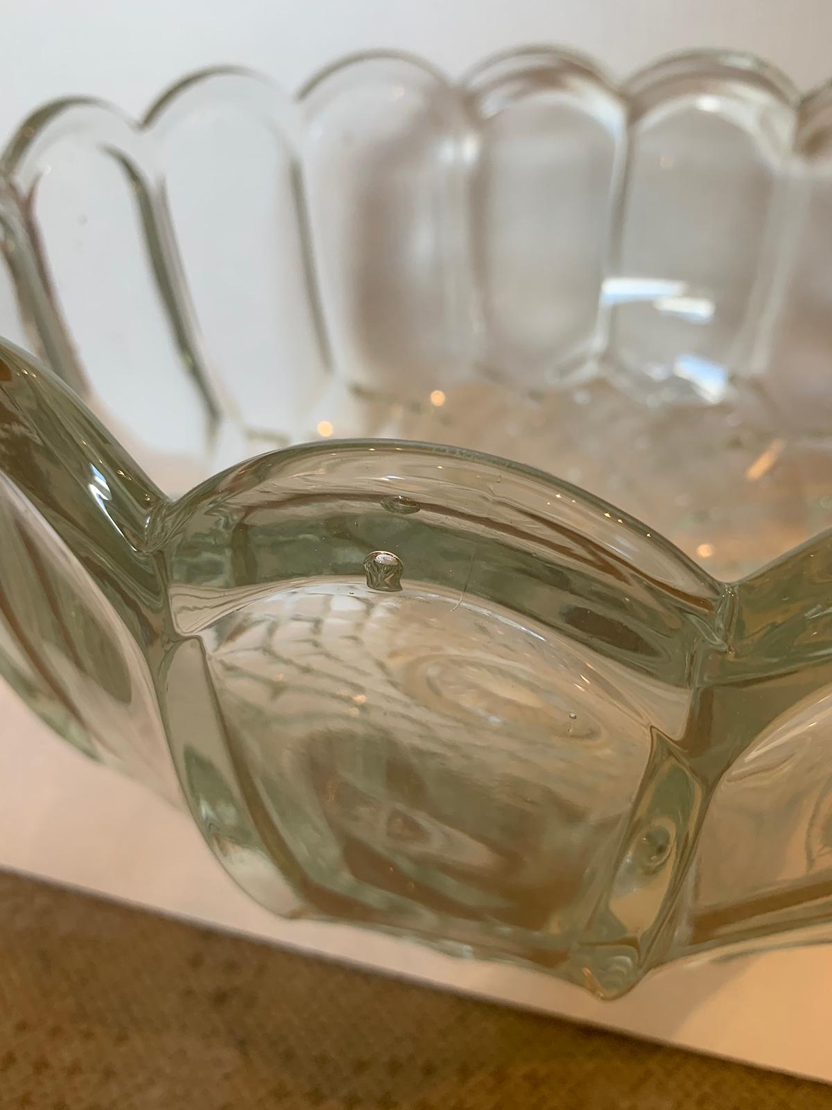 20th Century American Glass Punch Bowl 4