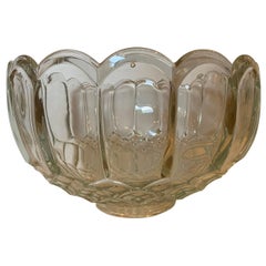 Vintage 20th Century American Glass Punch Bowl