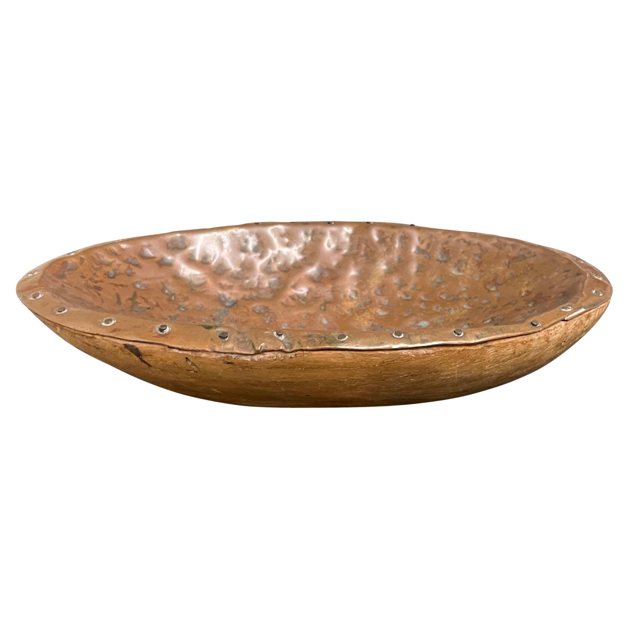 20th Century American Hammered Copper Bowl For Sale