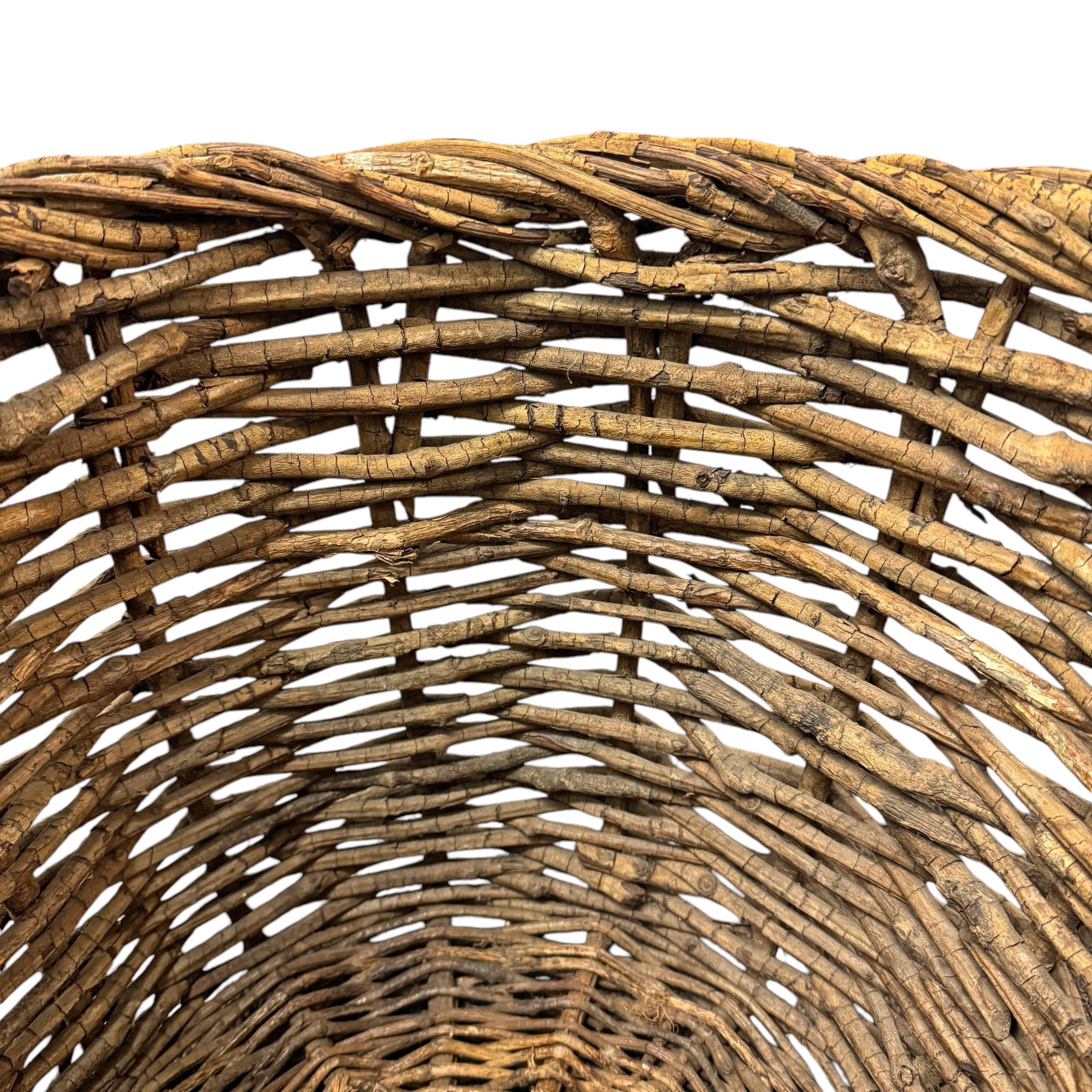Cesta americana de abedul tejida a mano del siglo XX en venta 5