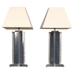 Vintage 20th Century American Made Lucite Table Lamps