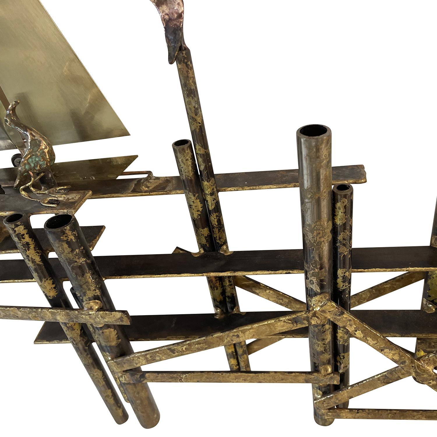 Escultura de pared de metal Pájaros y veleros americanos del siglo XX de Curtis Jere en venta 1