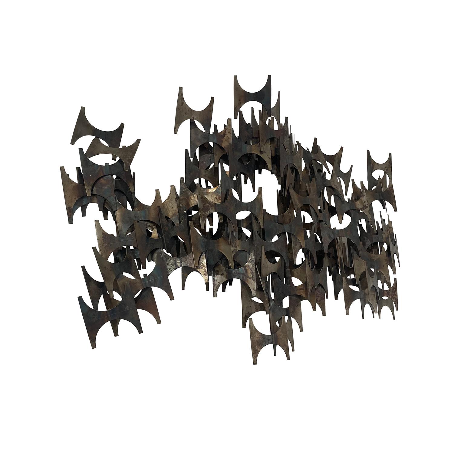 Mid-Century Modern 20th Century American Modern Abstract Brutalist Wall Sculpture by Marc Weinstein For Sale