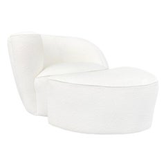 20e siècle, chaise longue et pouf Nautilus américains de Vladimir Kagan