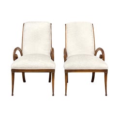 Coppia di poltrone in mogano del XX secolo attribuita a Grosfeld House