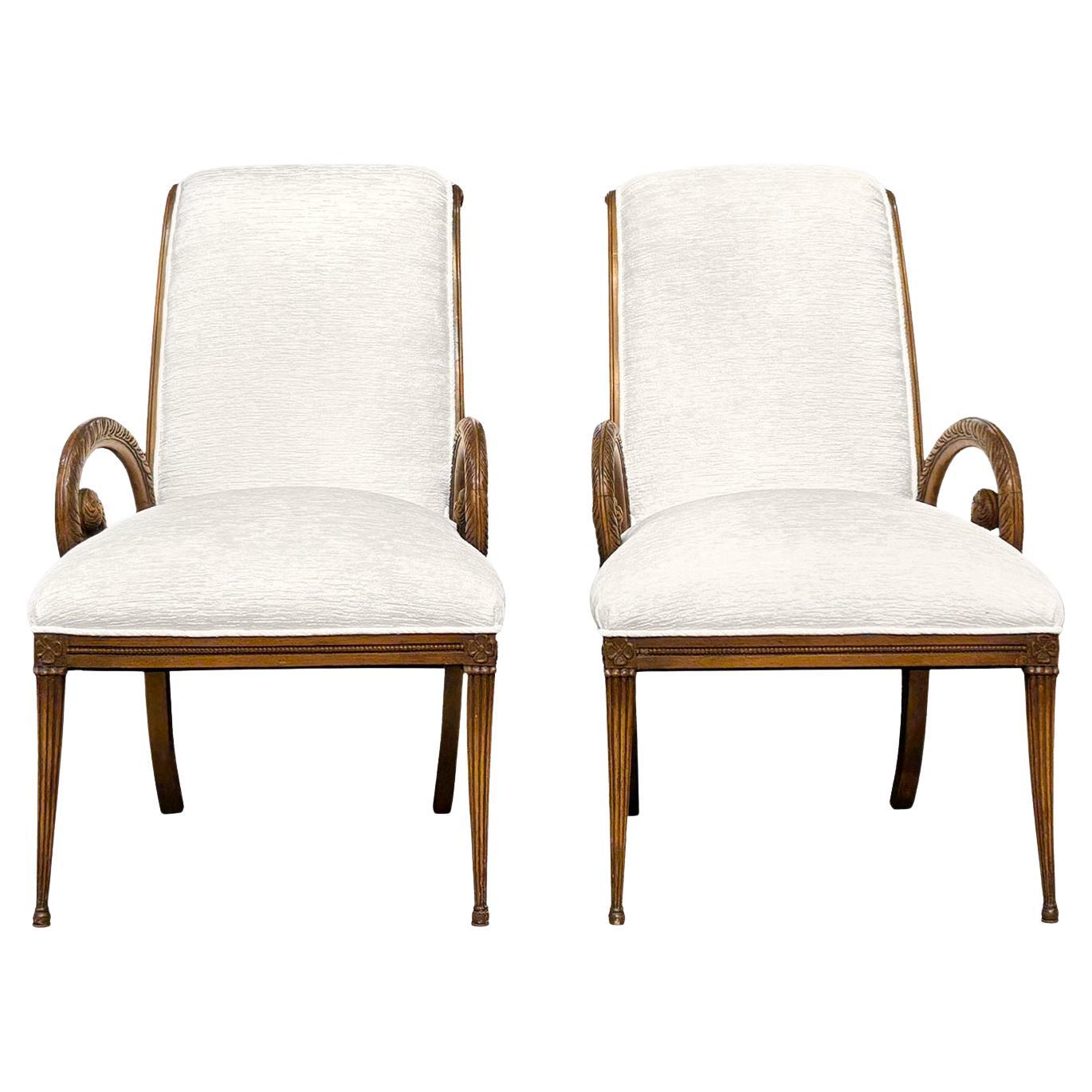 20th Century American Pair of Mahogany Armchairs Attributed to Grosfeld House